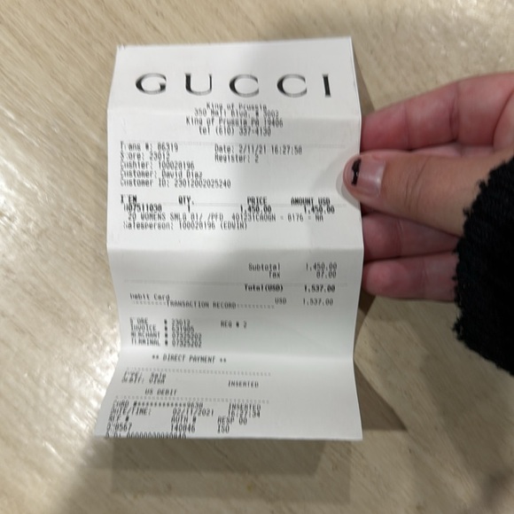 Dionysus Black Leather Gucci Chain Wallet Purse - Picture 8 of 10